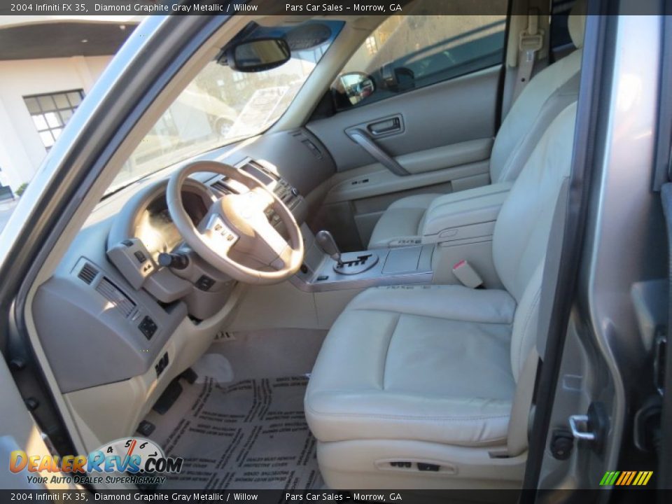 2004 Infiniti FX 35 Diamond Graphite Gray Metallic / Willow Photo #6
