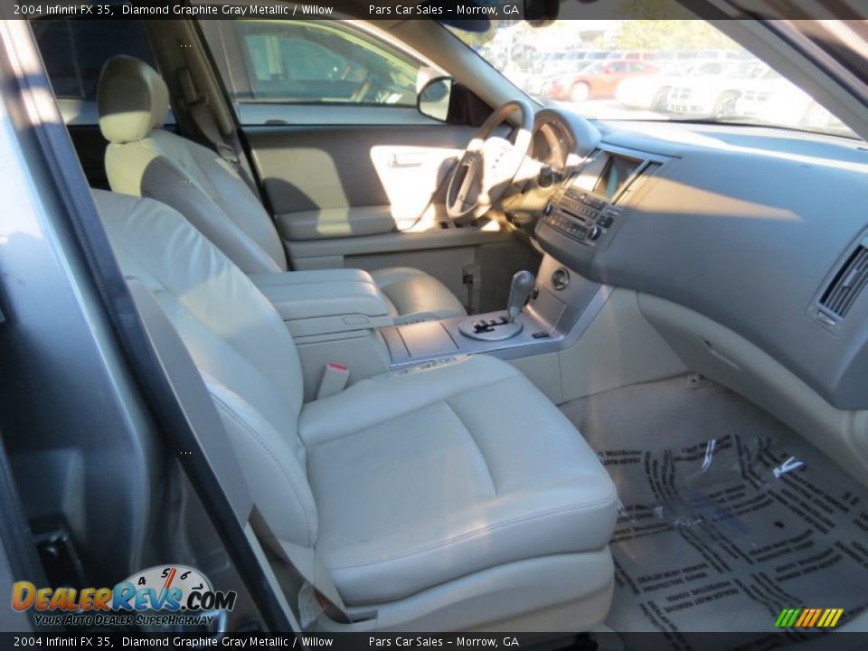 2004 Infiniti FX 35 Diamond Graphite Gray Metallic / Willow Photo #10
