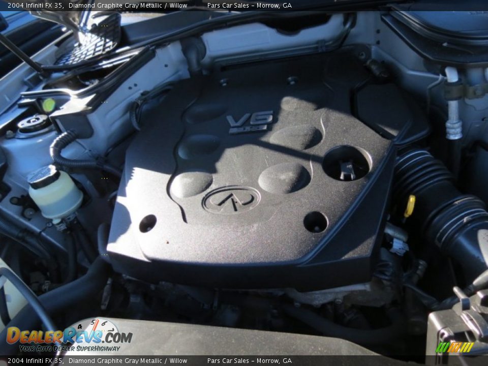 2004 Infiniti FX 35 Diamond Graphite Gray Metallic / Willow Photo #14