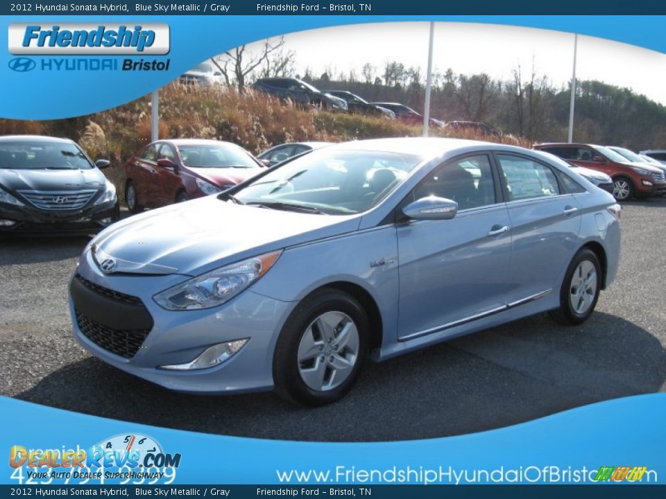 2012 Hyundai Sonata Hybrid Blue Sky Metallic / Gray Photo #3