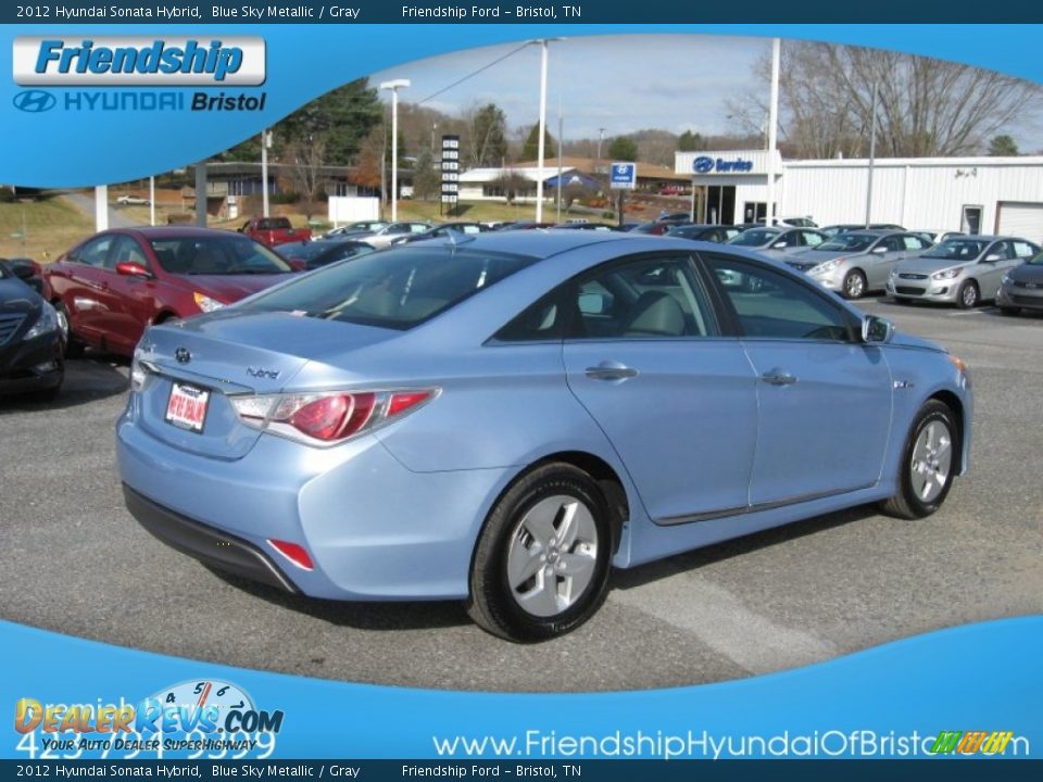 2012 Hyundai Sonata Hybrid Blue Sky Metallic / Gray Photo #7
