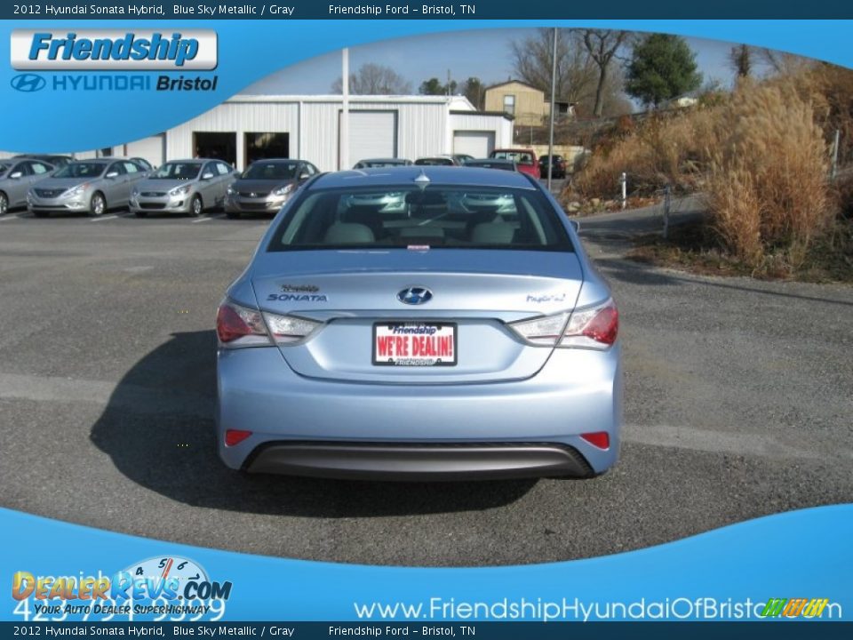 2012 Hyundai Sonata Hybrid Blue Sky Metallic / Gray Photo #8