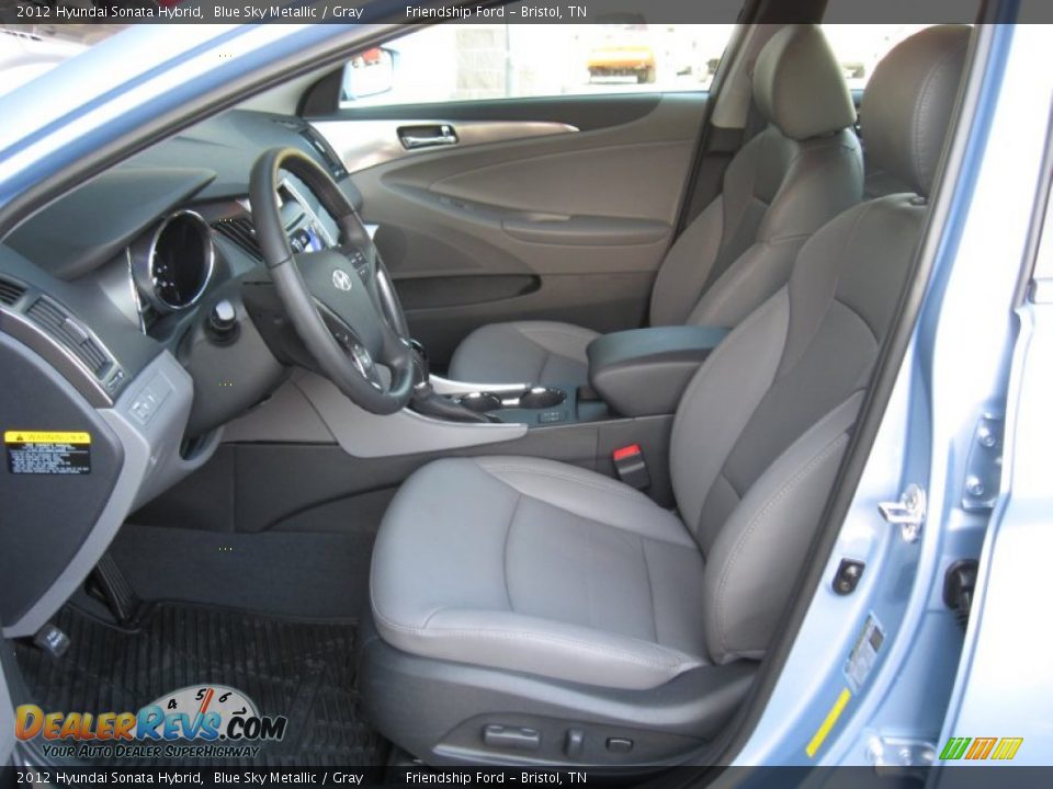 2012 Hyundai Sonata Hybrid Blue Sky Metallic / Gray Photo #14