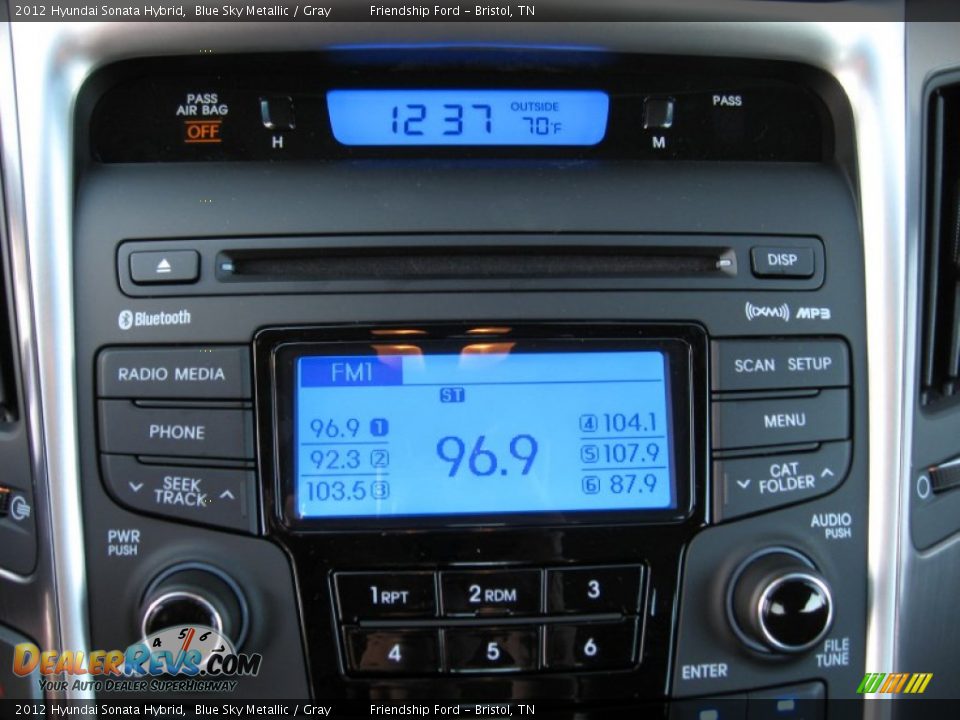 2012 Hyundai Sonata Hybrid Blue Sky Metallic / Gray Photo #27