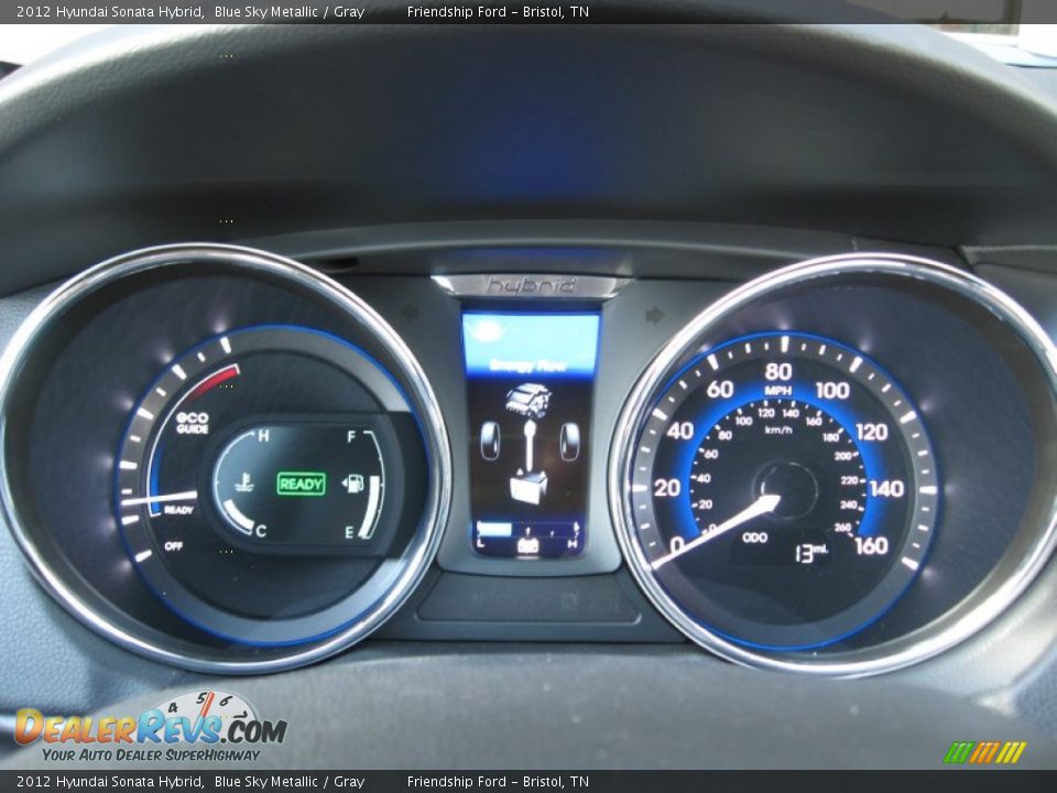 2012 Hyundai Sonata Hybrid Blue Sky Metallic / Gray Photo #32