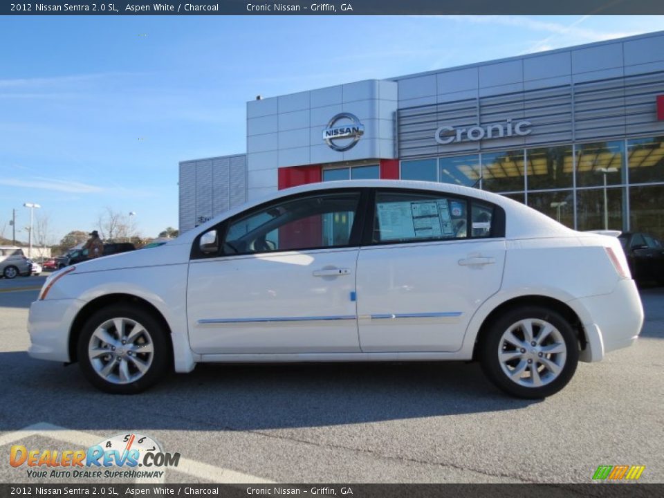 2012 Nissan Sentra 2.0 SL Aspen White / Charcoal Photo #2