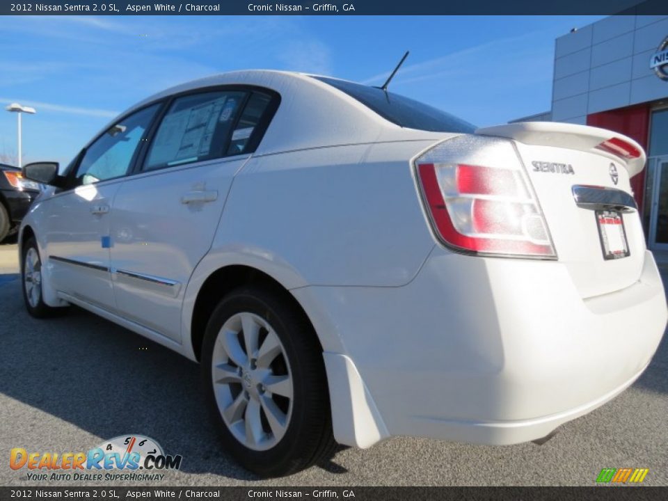 2012 Nissan Sentra 2.0 SL Aspen White / Charcoal Photo #3