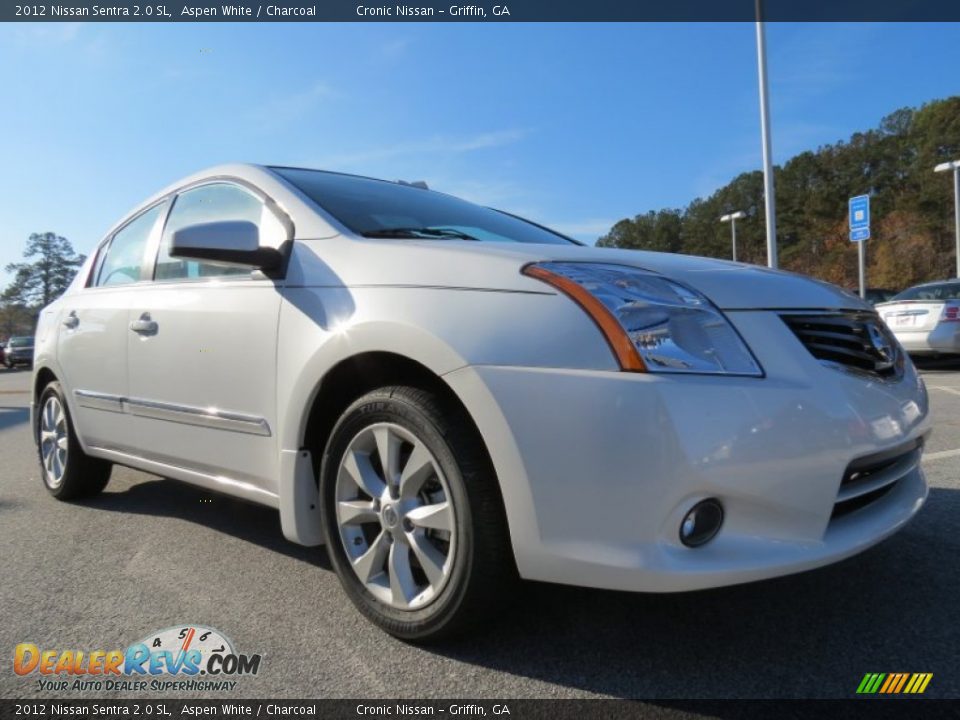 2012 Nissan Sentra 2.0 SL Aspen White / Charcoal Photo #7