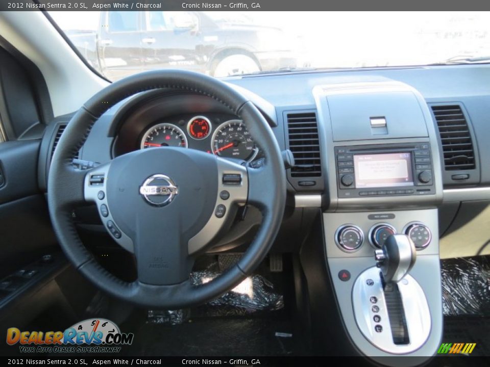 2012 Nissan Sentra 2.0 SL Aspen White / Charcoal Photo #12