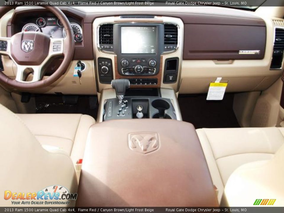 Dashboard of 2013 Ram 1500 Laramie Quad Cab 4x4 Photo #5