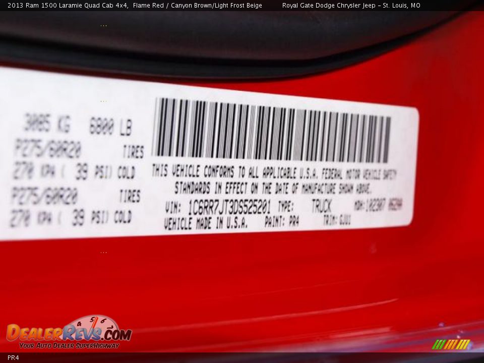 Ram Color Code PR4 Flame Red