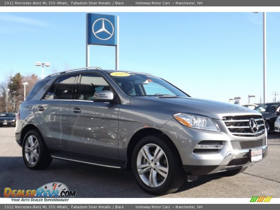 2012 Mercedes-Benz ML 350 4Matic Palladium Silver Metallic / Black Photo #3