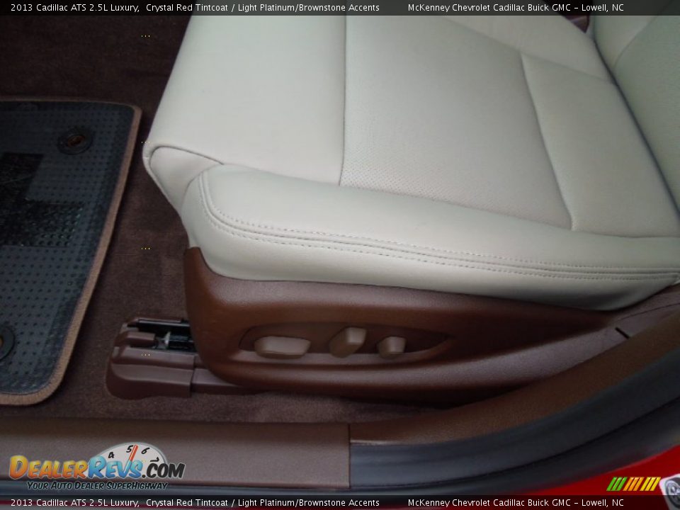 2013 Cadillac ATS 2.5L Luxury Crystal Red Tintcoat / Light Platinum/Brownstone Accents Photo #9