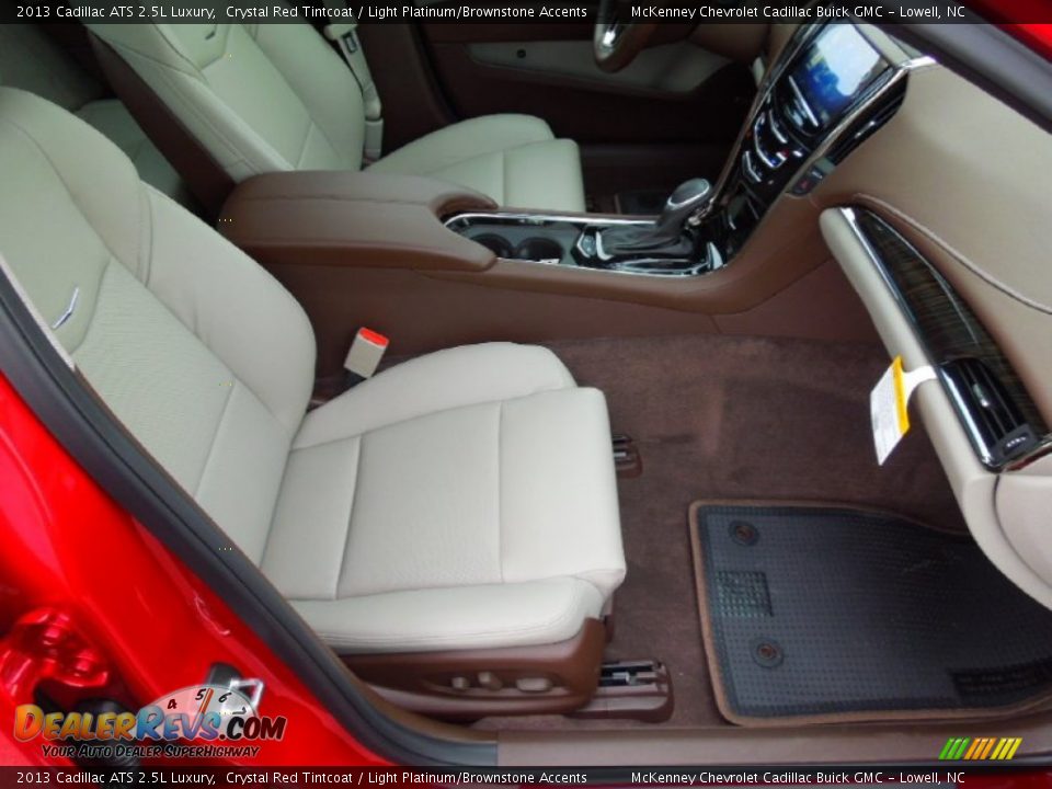 2013 Cadillac ATS 2.5L Luxury Crystal Red Tintcoat / Light Platinum/Brownstone Accents Photo #24