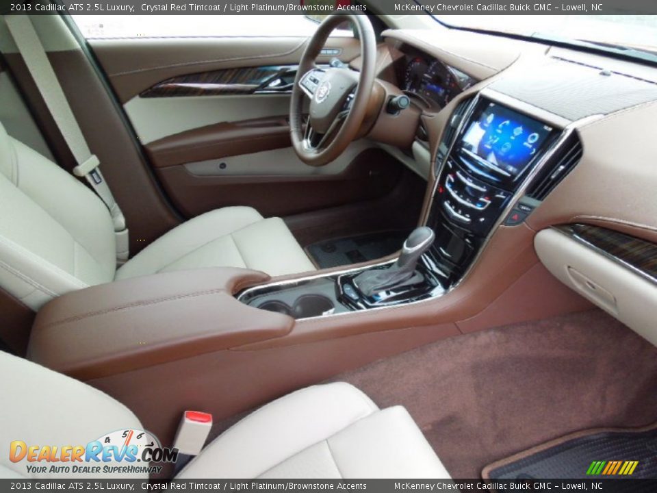 Light Platinum/Brownstone Accents Interior - 2013 Cadillac ATS 2.5L Luxury Photo #25