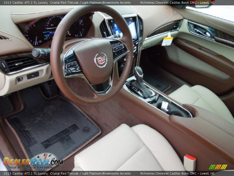 Light Platinum/Brownstone Accents Interior - 2013 Cadillac ATS 2.5L Luxury Photo #29