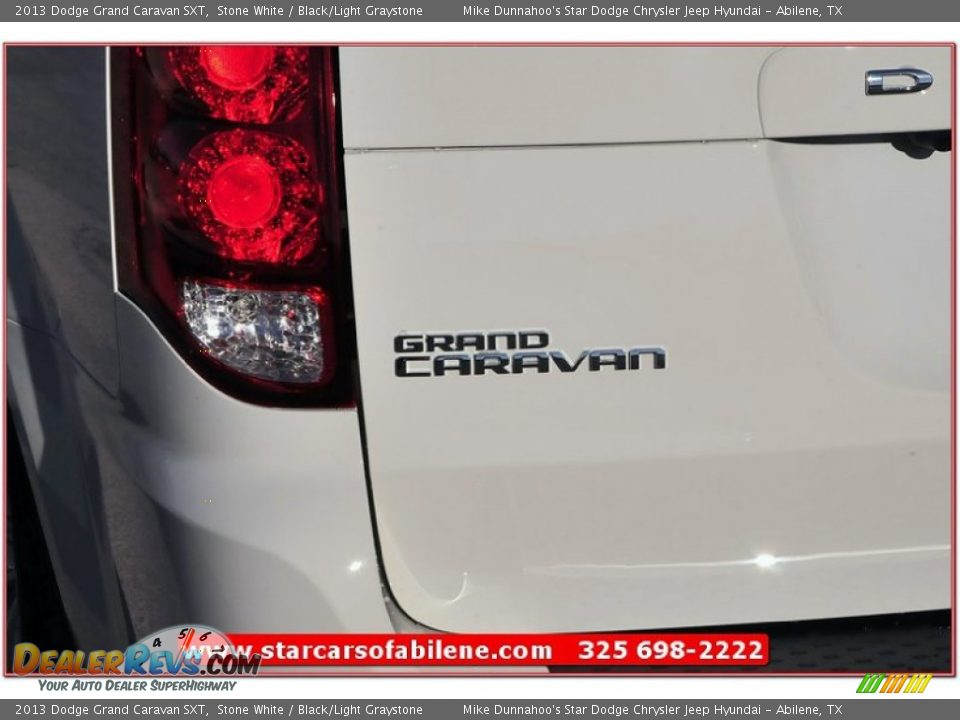 2013 Dodge Grand Caravan SXT Stone White / Black/Light Graystone Photo #4