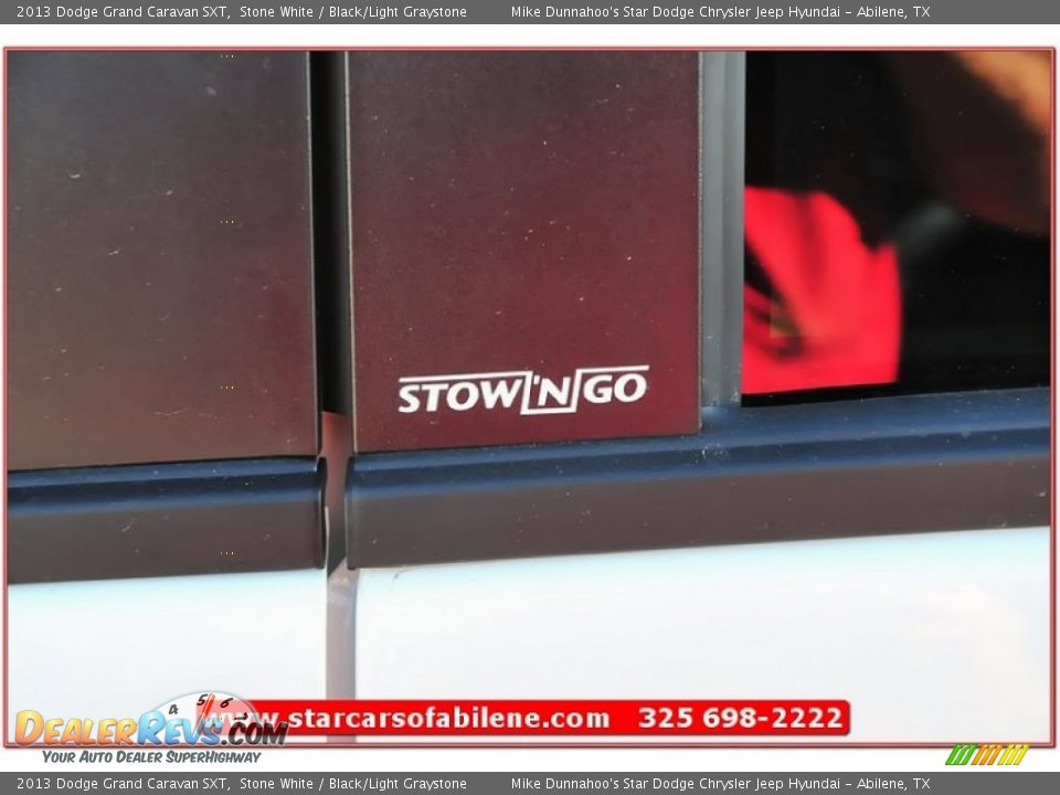 2013 Dodge Grand Caravan SXT Stone White / Black/Light Graystone Photo #10