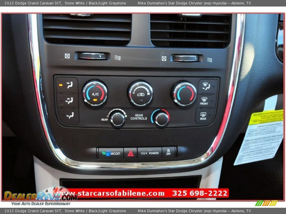 2013 Dodge Grand Caravan SXT Stone White / Black/Light Graystone Photo #35