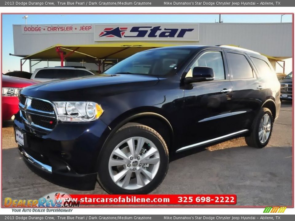 2013 Dodge Durango Crew True Blue Pearl / Dark Graystone/Medium Graystone Photo #1