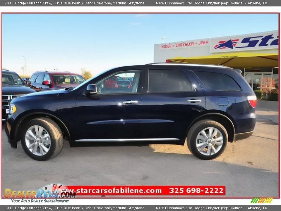 2013 Dodge Durango Crew True Blue Pearl / Dark Graystone/Medium Graystone Photo #2