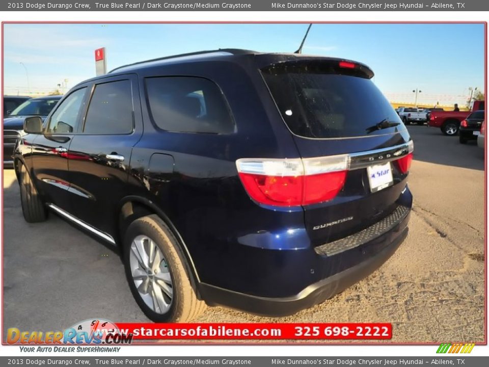 2013 Dodge Durango Crew True Blue Pearl / Dark Graystone/Medium Graystone Photo #3