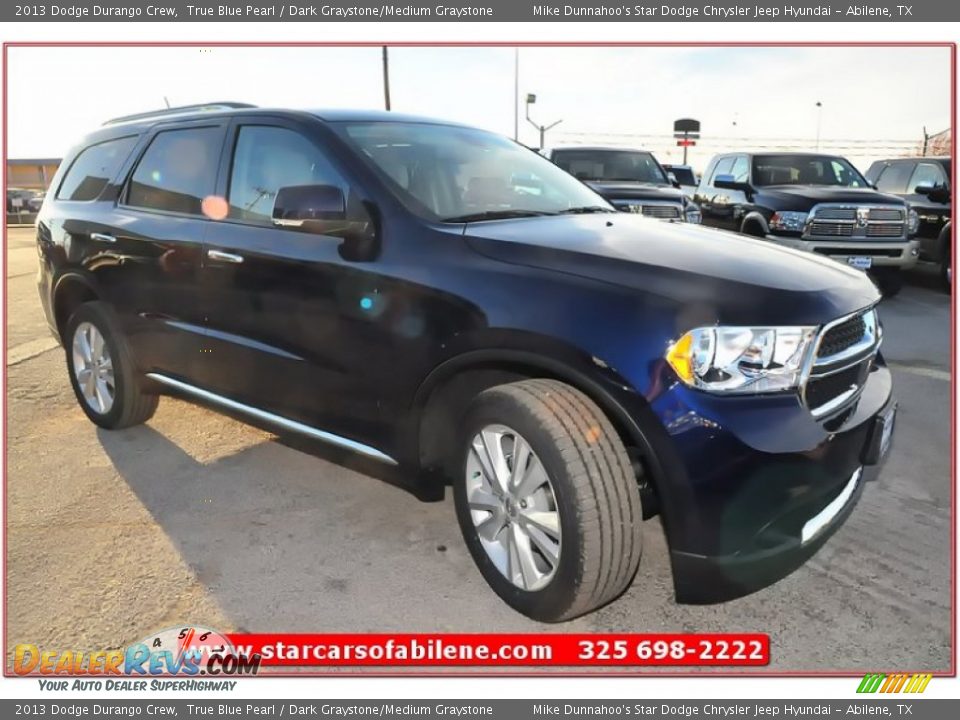 2013 Dodge Durango Crew True Blue Pearl / Dark Graystone/Medium Graystone Photo #8