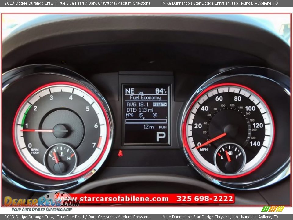 2013 Dodge Durango Crew True Blue Pearl / Dark Graystone/Medium Graystone Photo #35