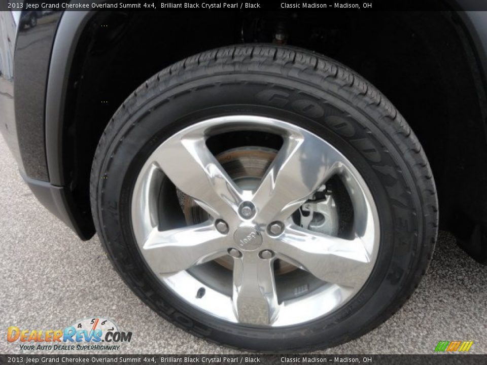 2013 Jeep Grand Cherokee Overland Summit 4x4 Brilliant Black Crystal Pearl / Black Photo #4