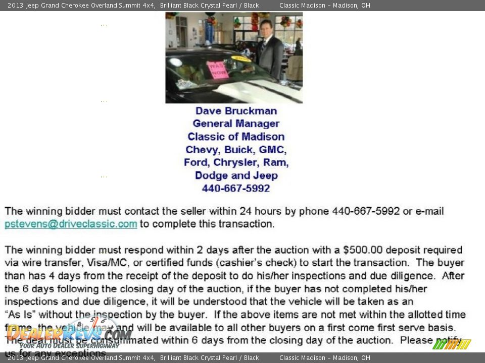 2013 Jeep Grand Cherokee Overland Summit 4x4 Brilliant Black Crystal Pearl / Black Photo #32