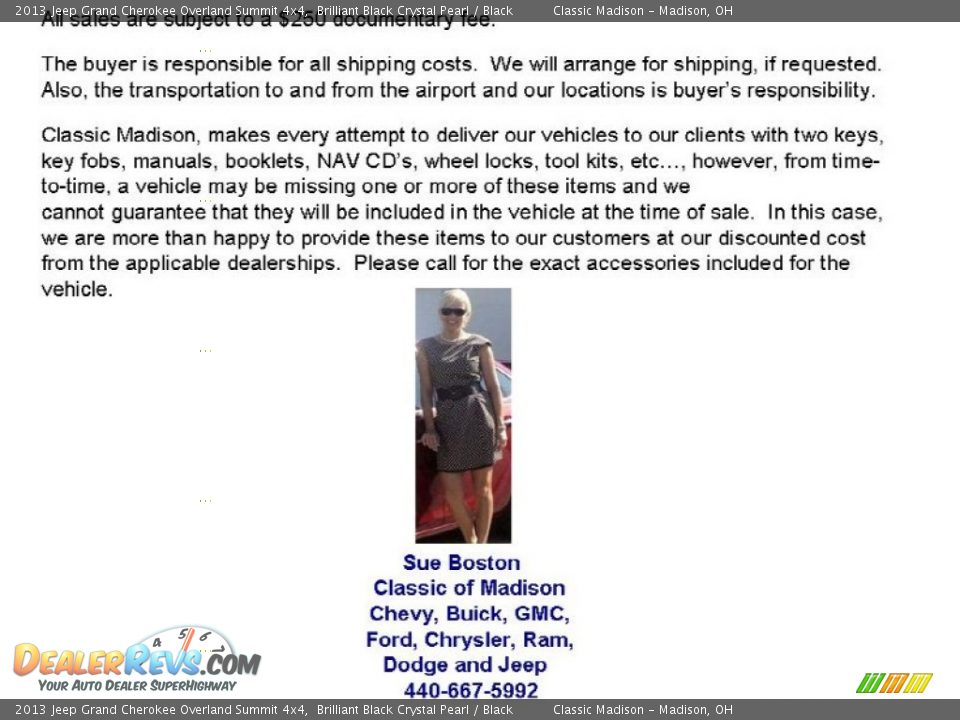 2013 Jeep Grand Cherokee Overland Summit 4x4 Brilliant Black Crystal Pearl / Black Photo #33