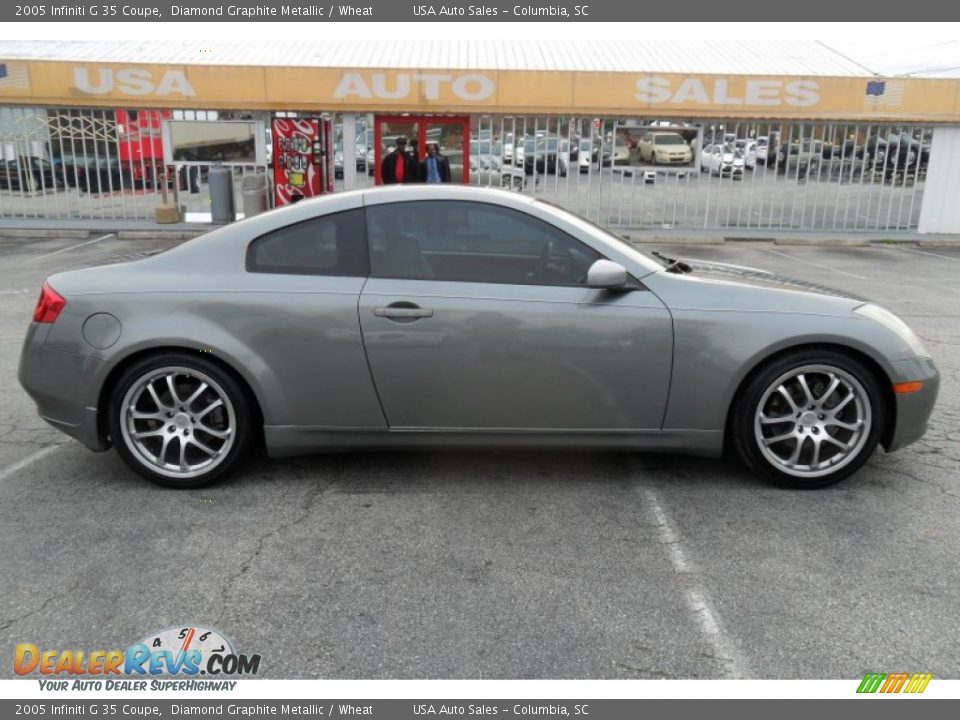2005 Infiniti G 35 Coupe Diamond Graphite Metallic / Wheat Photo #4