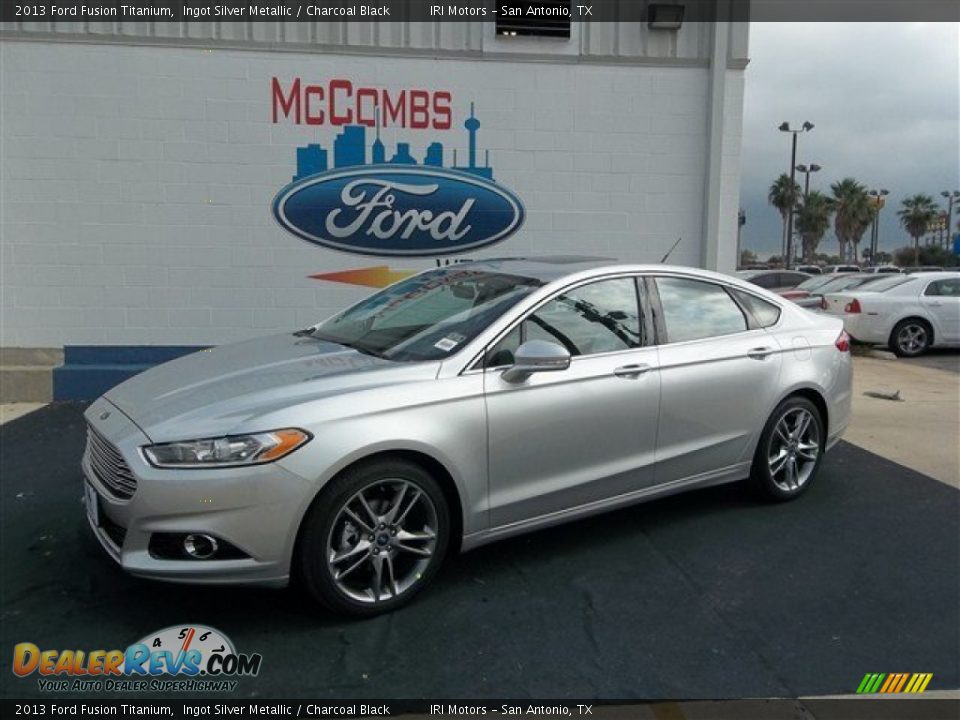 2013 Ford Fusion Titanium Ingot Silver Metallic / Charcoal Black Photo #2