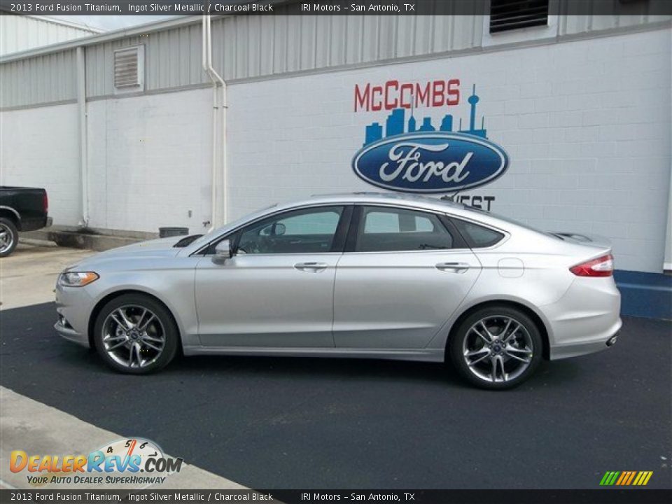 2013 Ford Fusion Titanium Ingot Silver Metallic / Charcoal Black Photo #3