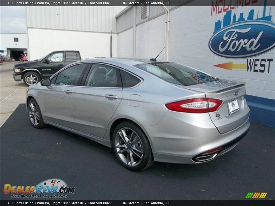 2013 Ford Fusion Titanium Ingot Silver Metallic / Charcoal Black Photo #4