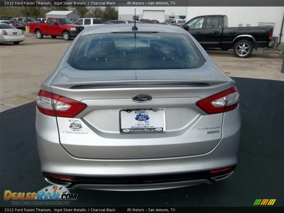 2013 Ford Fusion Titanium Ingot Silver Metallic / Charcoal Black Photo #5