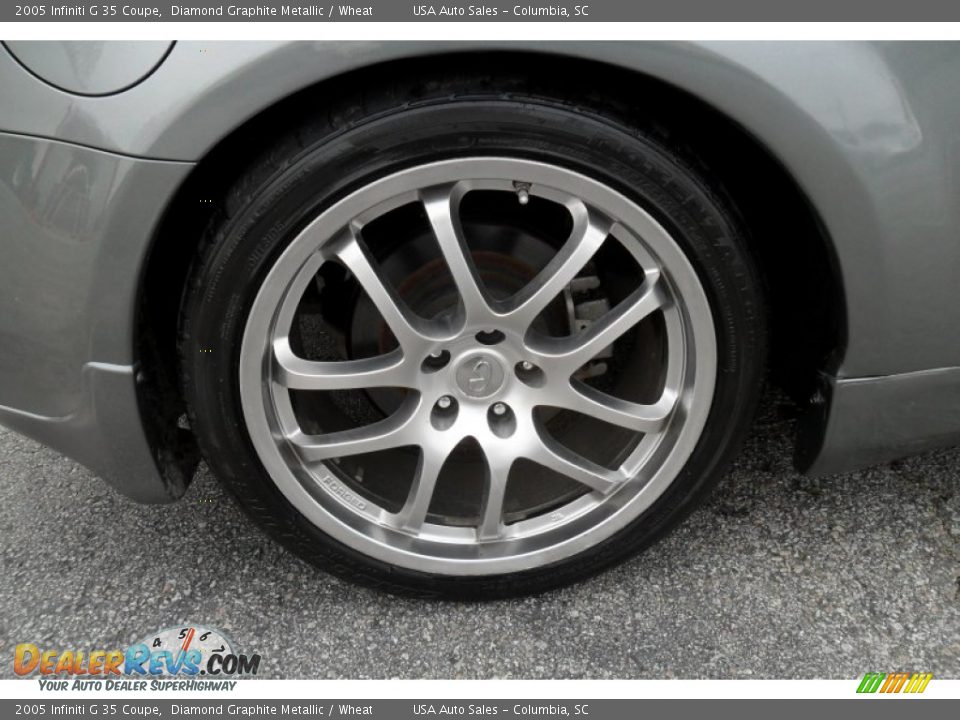 2005 Infiniti G 35 Coupe Diamond Graphite Metallic / Wheat Photo #12