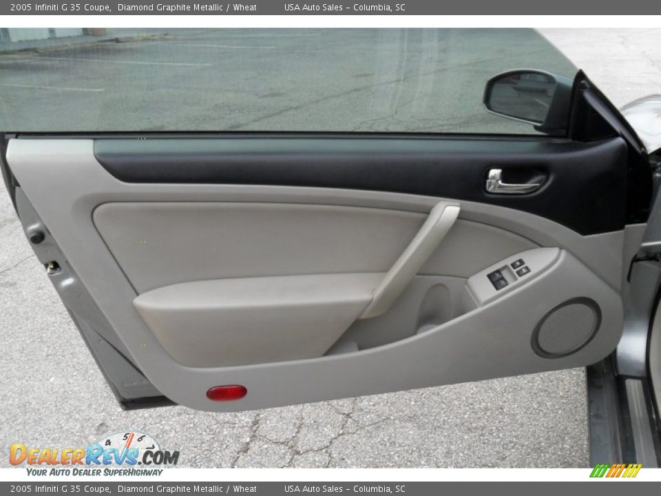 2005 Infiniti G 35 Coupe Diamond Graphite Metallic / Wheat Photo #13