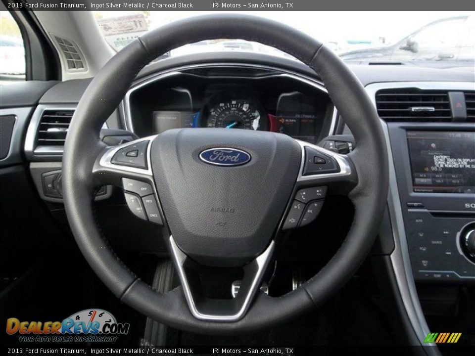 2013 Ford Fusion Titanium Steering Wheel Photo #19