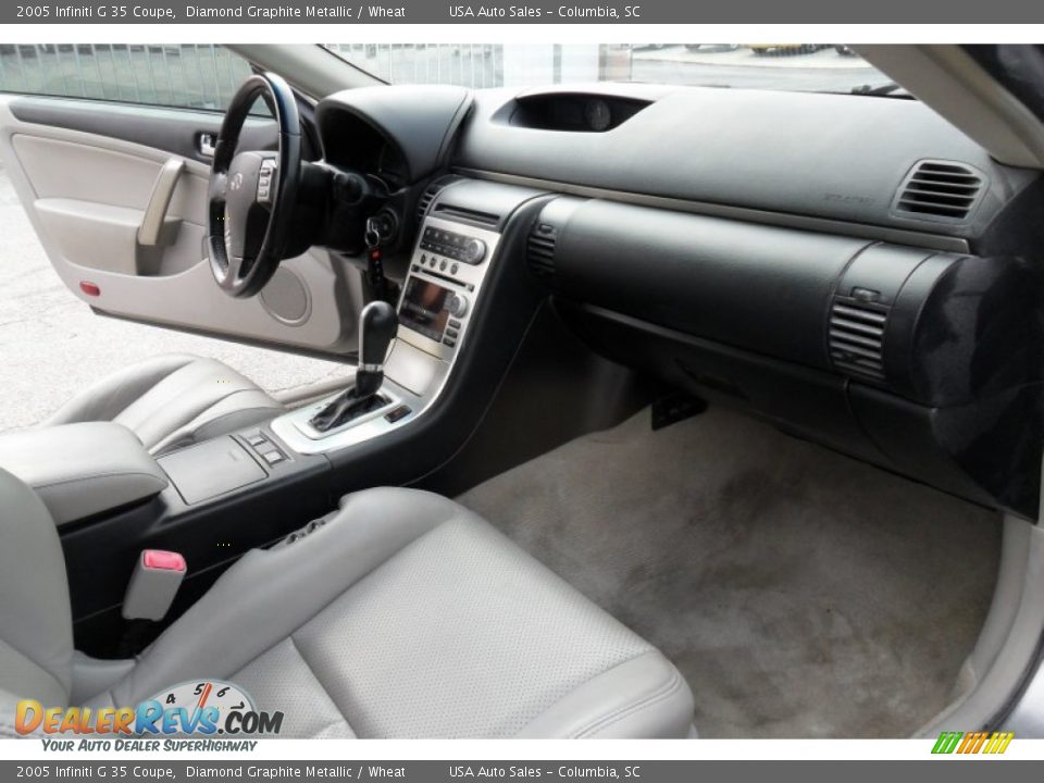 2005 Infiniti G 35 Coupe Diamond Graphite Metallic / Wheat Photo #22