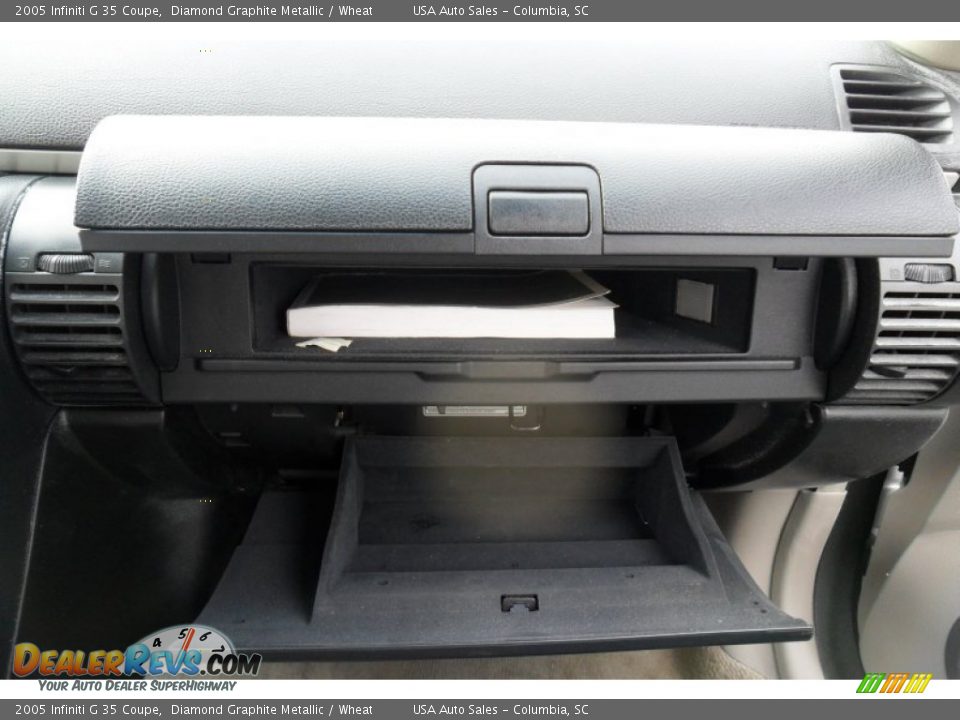 2005 Infiniti G 35 Coupe Diamond Graphite Metallic / Wheat Photo #25