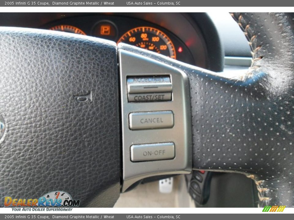 2005 Infiniti G 35 Coupe Diamond Graphite Metallic / Wheat Photo #33