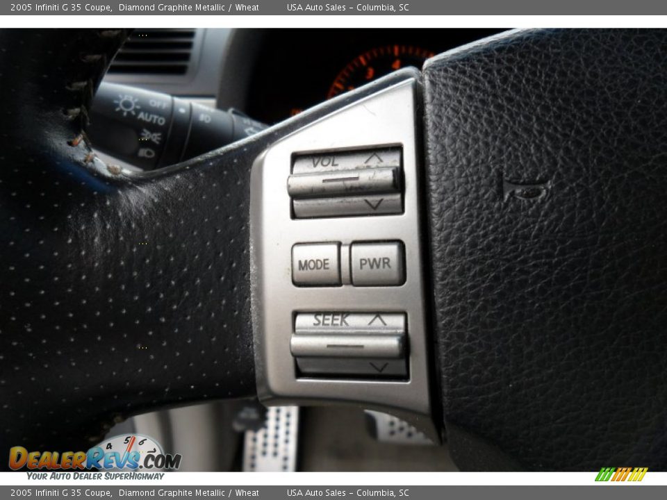 2005 Infiniti G 35 Coupe Diamond Graphite Metallic / Wheat Photo #34