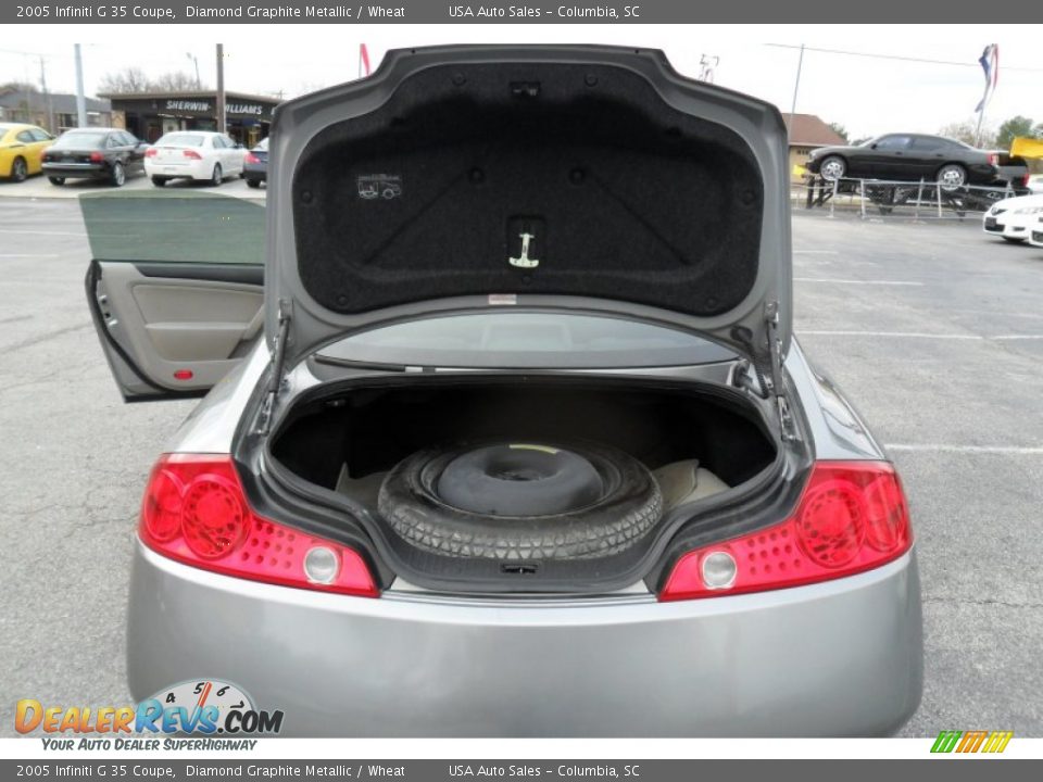 2005 Infiniti G 35 Coupe Diamond Graphite Metallic / Wheat Photo #36