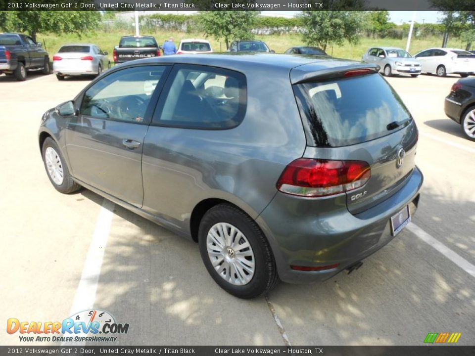 2012 Volkswagen Golf 2 Door United Gray Metallic / Titan Black Photo #5