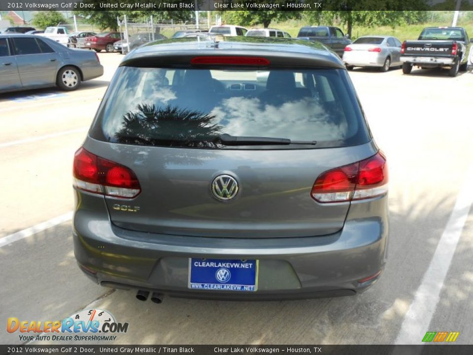 2012 Volkswagen Golf 2 Door United Gray Metallic / Titan Black Photo #6