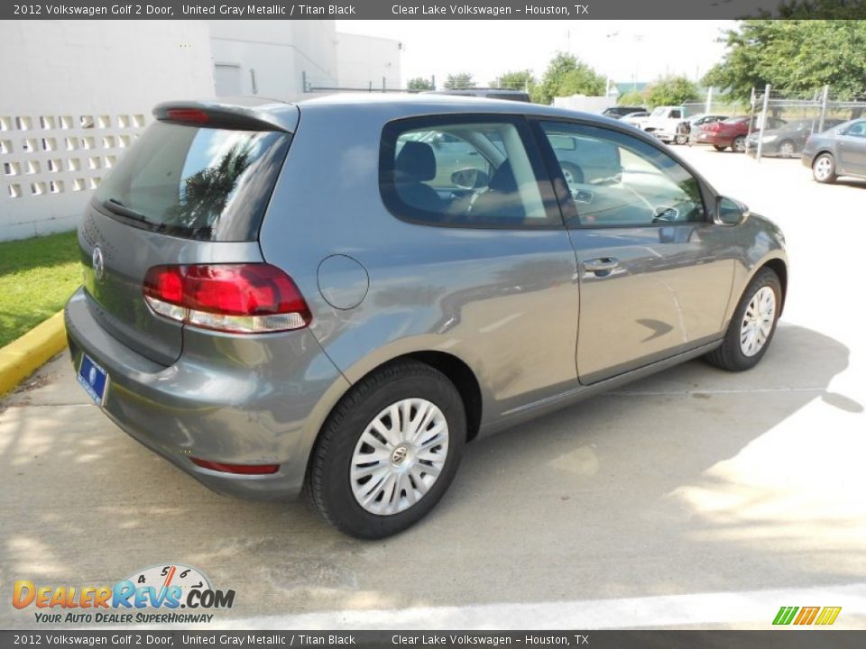 2012 Volkswagen Golf 2 Door United Gray Metallic / Titan Black Photo #7