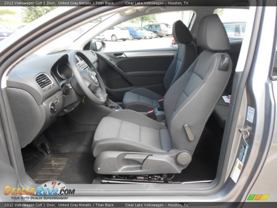 2012 Volkswagen Golf 2 Door United Gray Metallic / Titan Black Photo #11