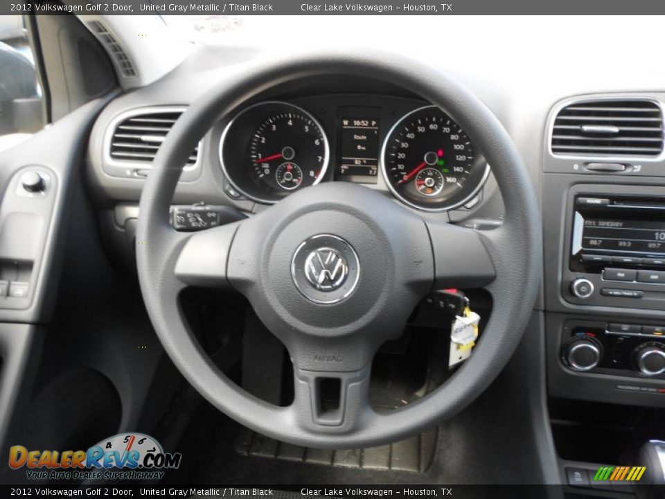 2012 Volkswagen Golf 2 Door United Gray Metallic / Titan Black Photo #15