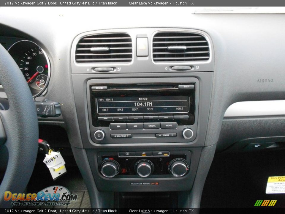2012 Volkswagen Golf 2 Door United Gray Metallic / Titan Black Photo #16